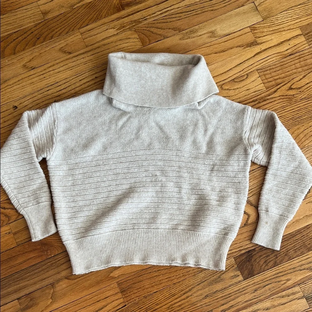 Cozy Cream Turtleneck Ribbed Knit Sweater